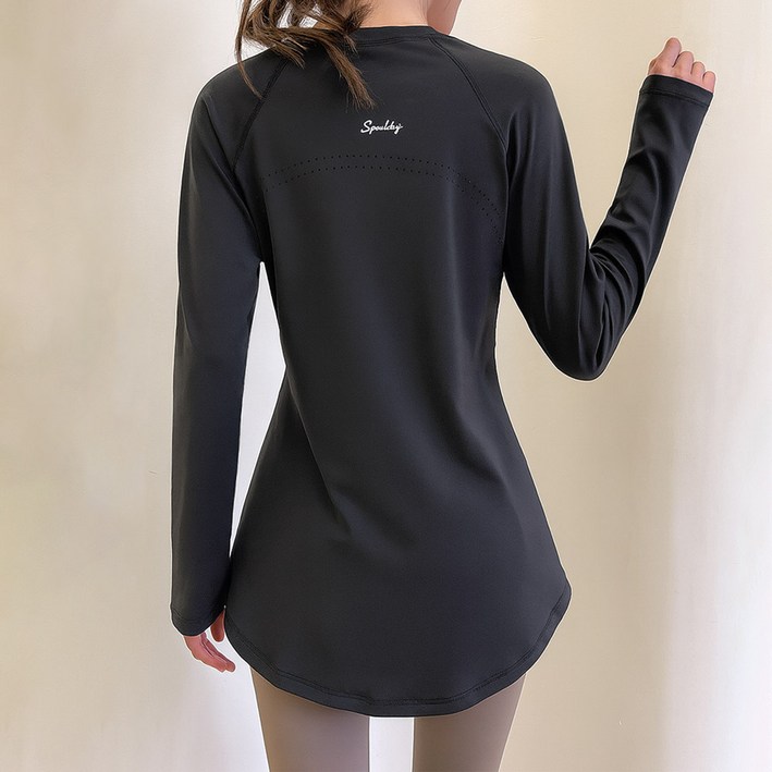 쿨쉐어 여성용 커버업 힙커버 필라테스 요가 운동복 상의 긴팔