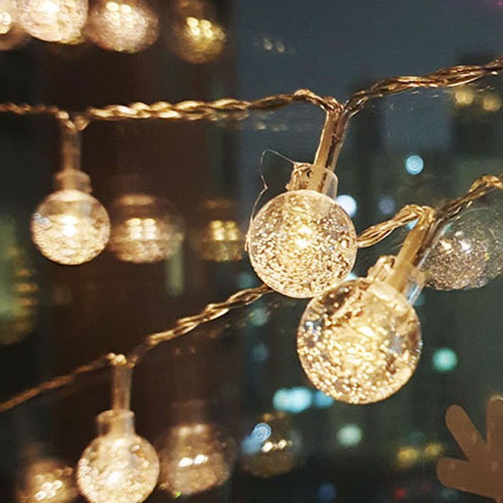 제이토리 퓨어버블앵두 줄전구 100구  리모콘  USB 건전지 혼용  방수케이스