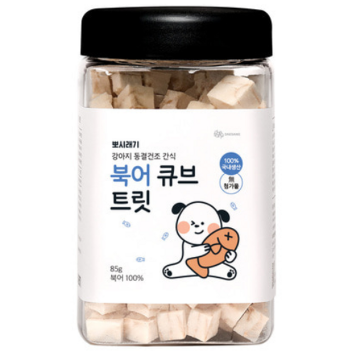 뽀시래기 강아지 동결건조 간식, 북어, 85g, 8개