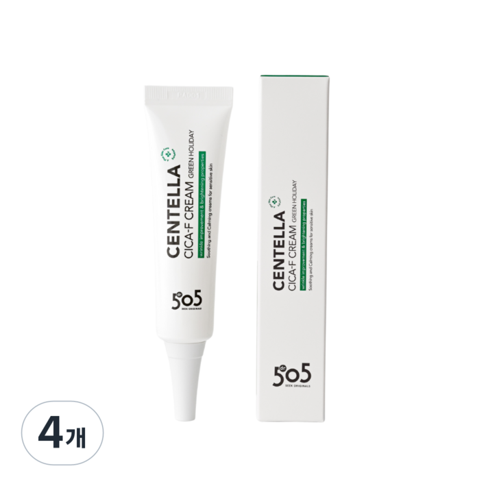 닥터505 센텔라 시카에프 크림 그린홀리데이 (여드름 시카 egf 센텔라스카연고), 4개, 20ml