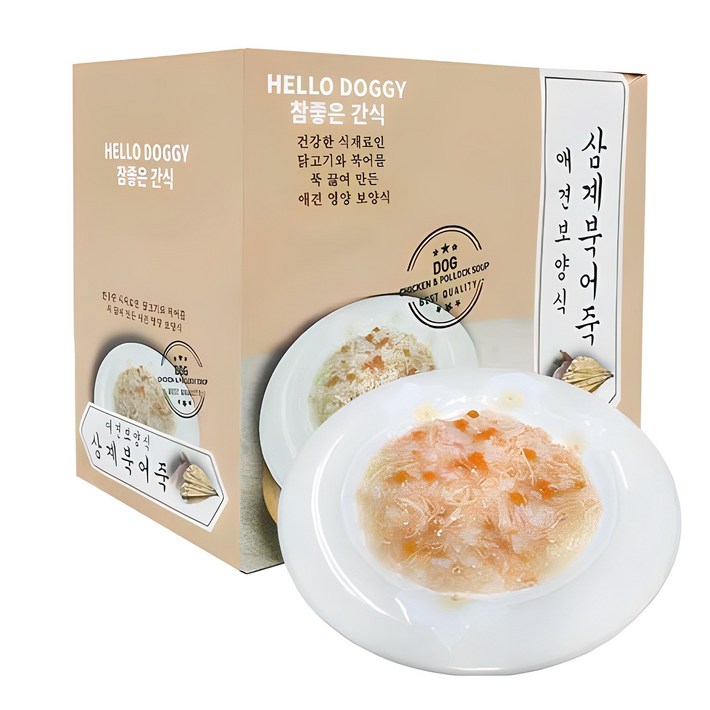 참좋은간식 삼계죽 강아지 간식 80g