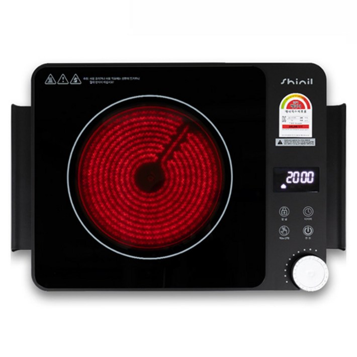 신일 고화력 6중안전장치 하이라이트 세라믹 전기레인지 1구, SHLG10KP, 프리스탠딩