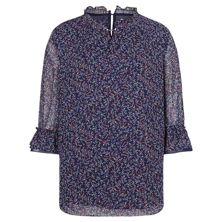 크로커다일레이디 잔꽃무늬 쉬폰블라우스 CLCMBL129