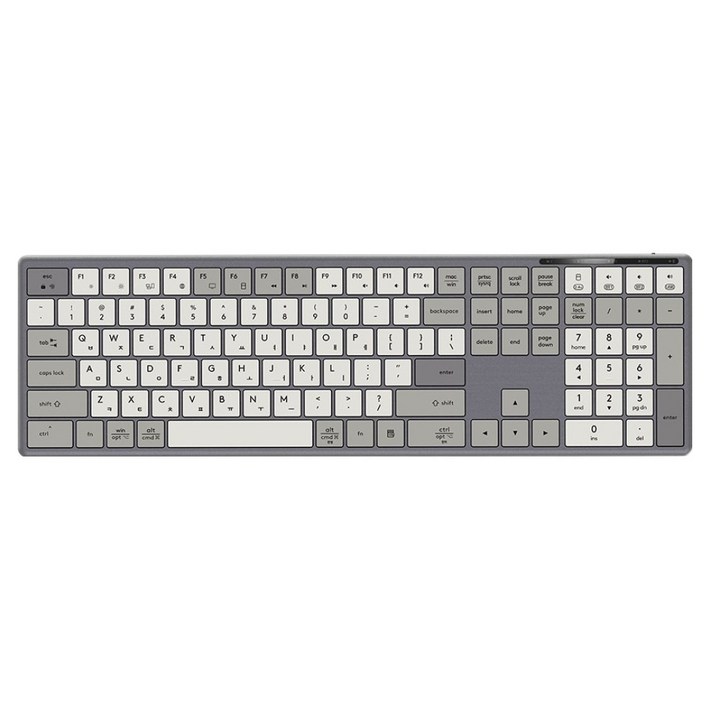 프리플로우 풀메탈 바디 초슬림 펜타그래프 키보드, 그레이, Archon UX FLAT MAX, 제조사축