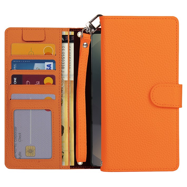 에센스웨어 에센셜 천연 소가죽 다이어리 휴대폰 케이스  오플 스트랩 세트