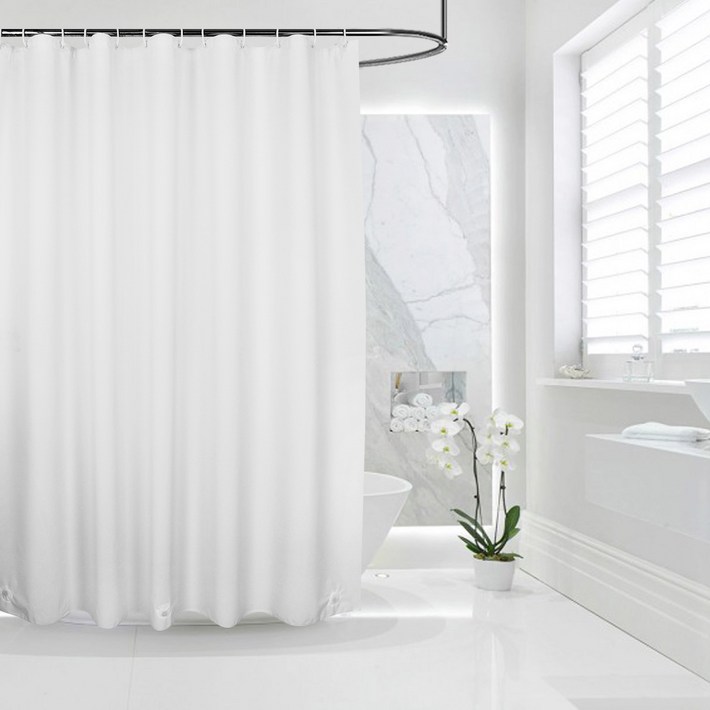 메종벨 반투명 샤워 커튼  커튼링 12p 세트