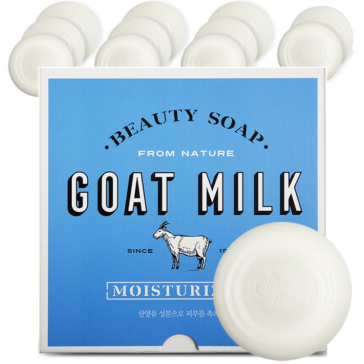 샤워메이트 산양유 비누 화이트, 90g, 12개 샤워메이트 산양유 비누 화이트, 90g, 12개