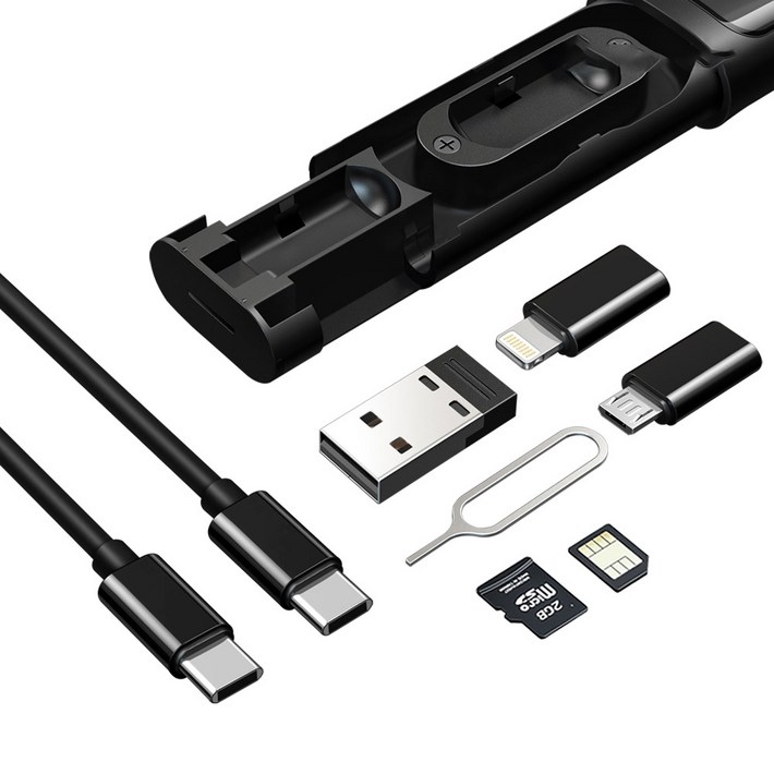 맥도도 USB 케이블 어댑터 변환 휴대용 멀티 스틱 WF1720, 블랙, 1개 맥도도 USB 케이블 어댑터 변환 휴대용 멀티 스틱 WF1720, 블랙, 1개