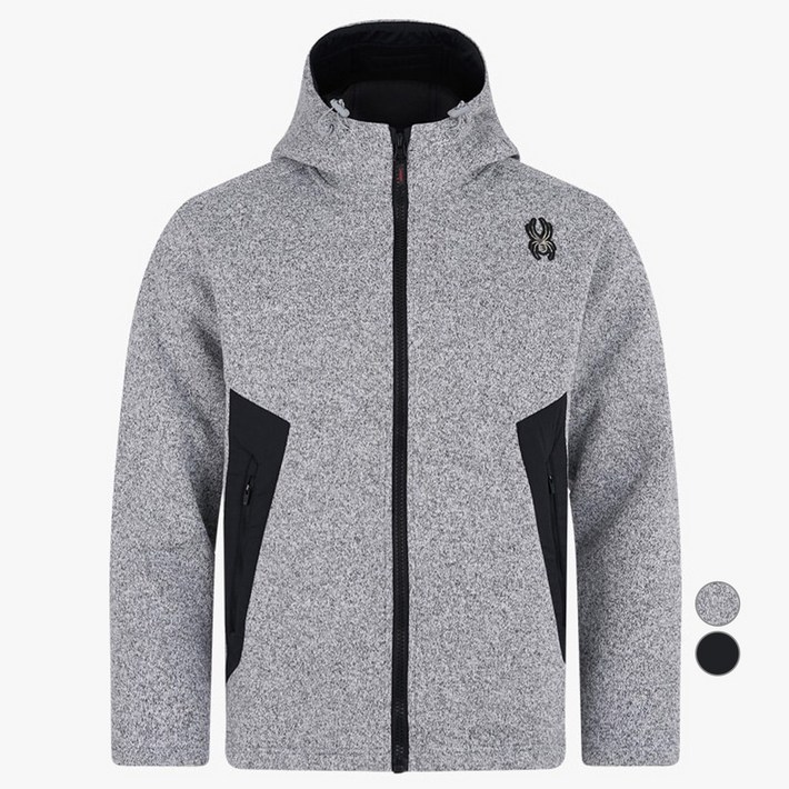 스파이더 남성용 본딩 플리스 기모 후드 집업 SPKWCNFT307M