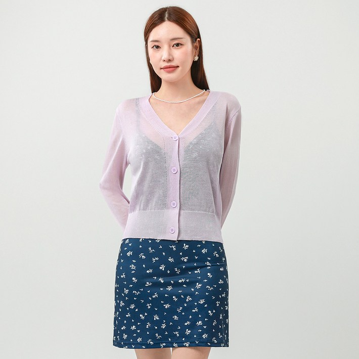 엘쏘 브이넥 뷔스티에 끈 나시 플라워 무지  미니 원피스