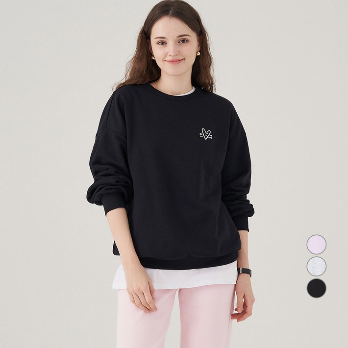 ELLE PARIS 그래픽 스웻셔츠 Heart