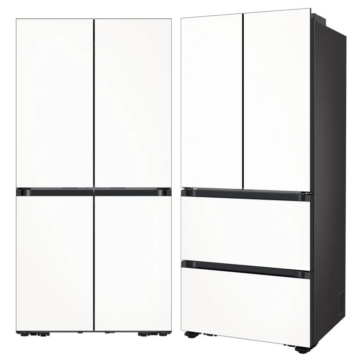 삼성전자 Bespoke AI 키친핏 640L 4도어 냉장고  김치플러스 420L 4도어 김치냉장고 세트 방문설치