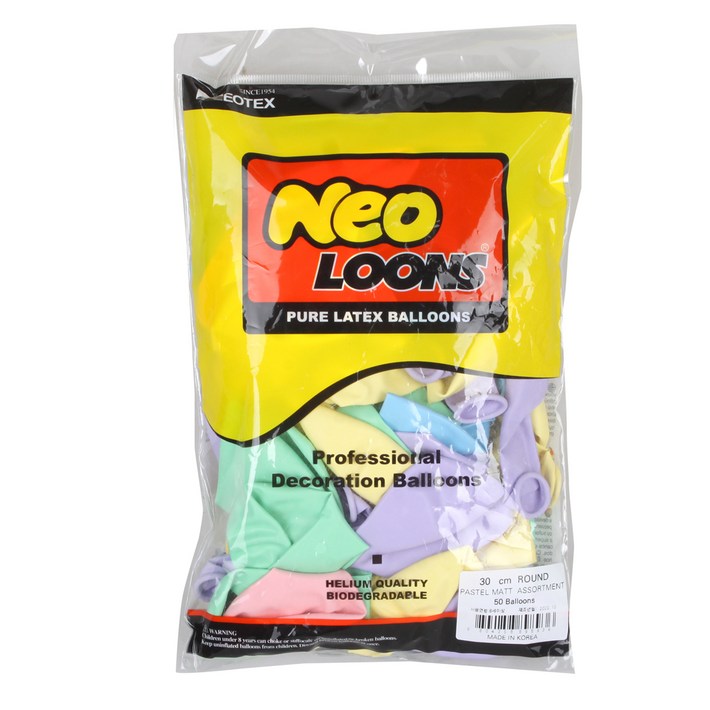 네오텍스 라운드풍선 30cm 50p