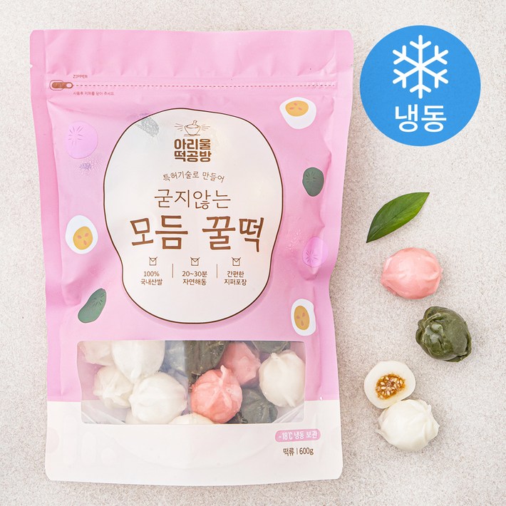 아리울떡공방 굳지않는 모듬 꿀떡 (냉동), 600g, 1개입, 1개
