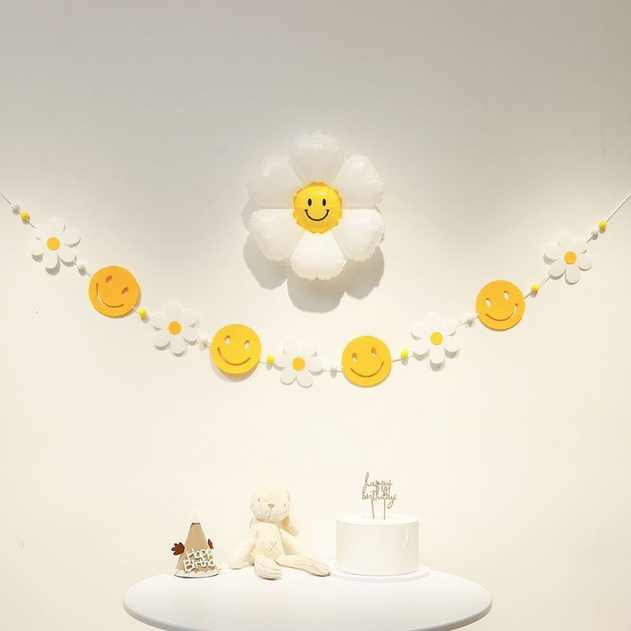 데일리조이 데이지꽃 생일 파티용품 세트