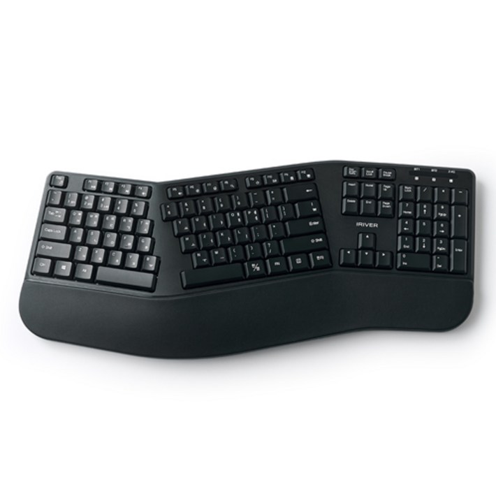 아이리버 멀티페어링 인체공학 무선키보드, 블랙, EQwearERGO WAVE EW3, 제조사축