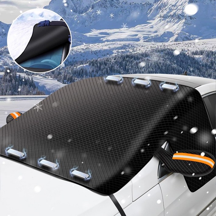 Vantibot 성에방지커버 차량 앞유리덮개 두껍게 방풍 방설 방수 자석성에커버