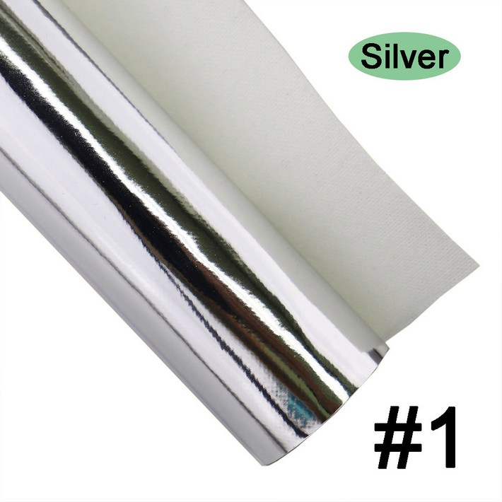 롤 하이 라이트 로즈 골드 실버 플레인 미러, 인조 합성 PU 가죽 원단, 선물 상자 활 장식, DIY BH062, 30x134cm