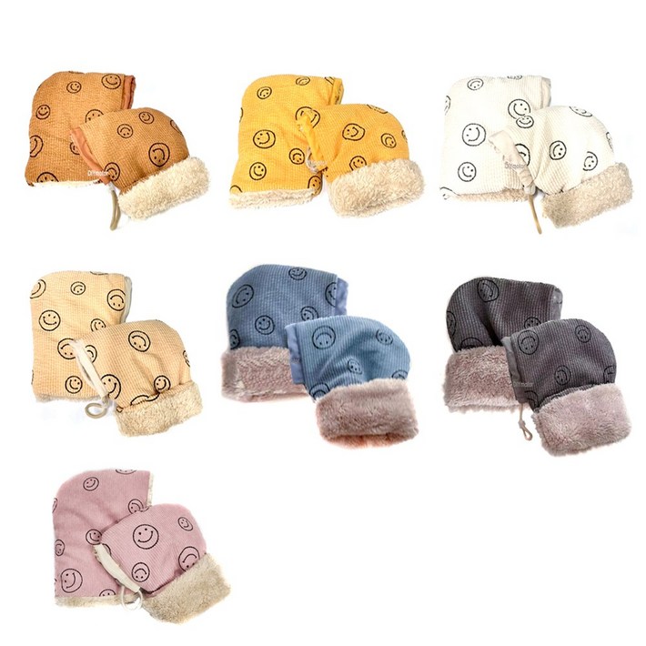 락모터스 자전거 킥보드 핸드워머 스마일 장갑 핸들 토시 방한용품 핸드머프