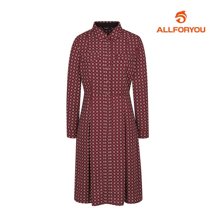 올포유 여성 잔패턴 카라 원피스 ALONL7341415G