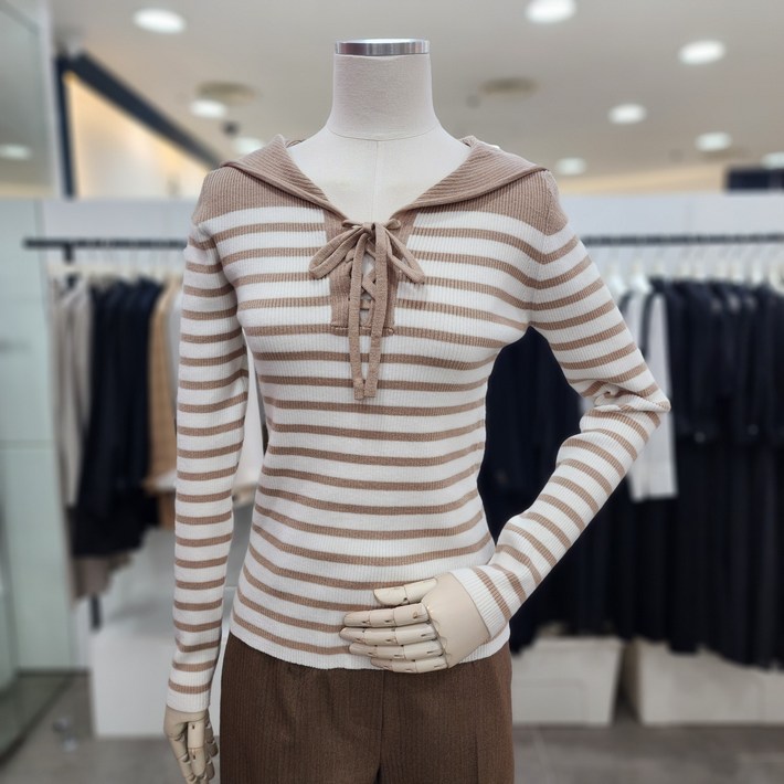 JJ지고트러 브이넥 리본 니트 GN8N1PO80 2254178