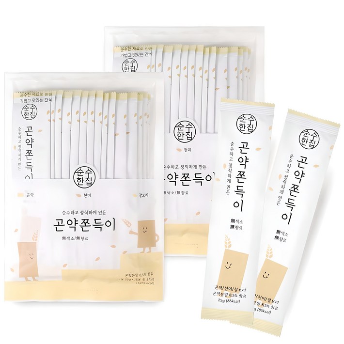 순수한집 곤약쫀드기, 375g, 2개 순수한집 곤약쫀드기, 375g, 2개