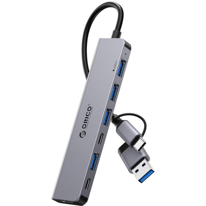 오리코 USBA TypeC TFSD카드 알루미늄 2 in 1 케이블 USB허브, 1개