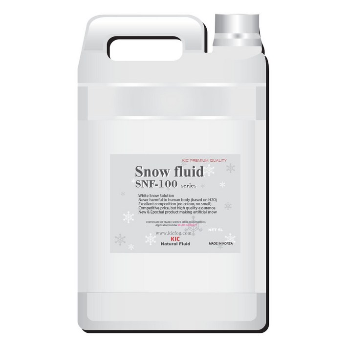 국내생산 SNF100 스노우액 스노우용액 KIC 스노우머신 인공눈 Fake Snow 눈송이 snow flake 5.2L