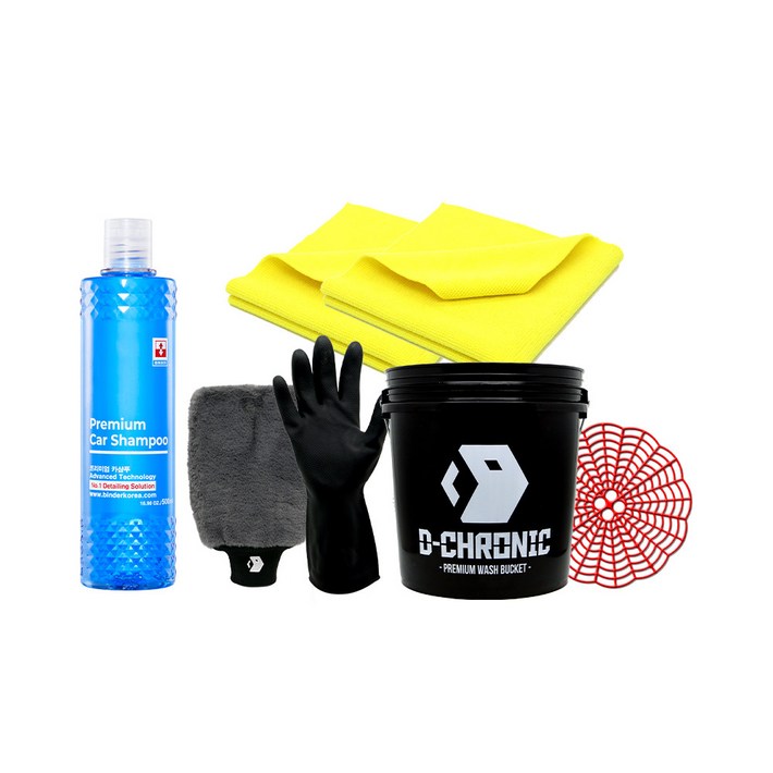 바인더 프리미엄 카샴푸 500ml 중성 세차샴푸 차샴푸  타월