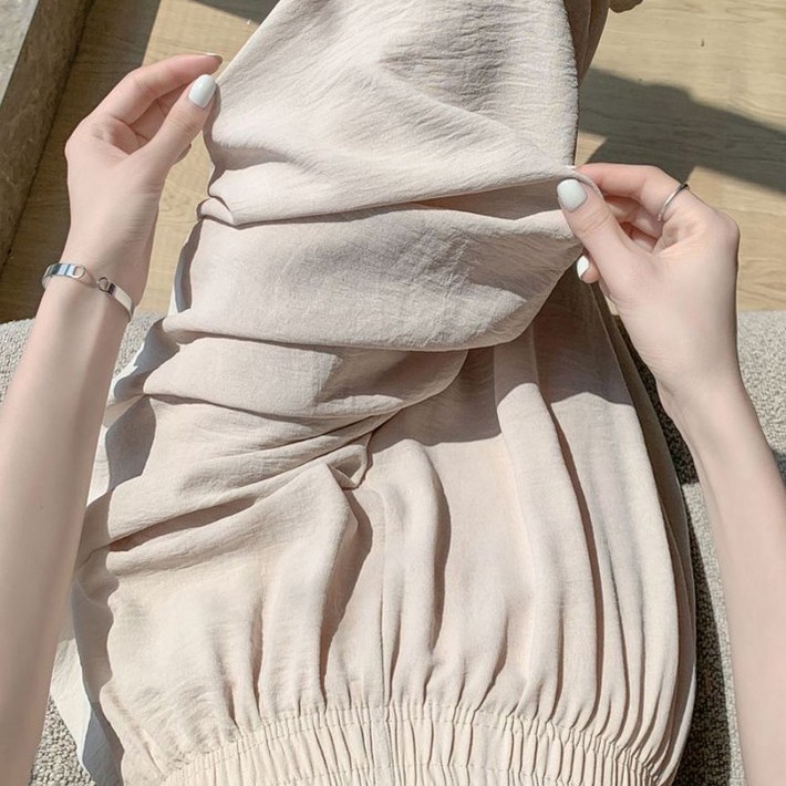 바바 체형커버!! 살랑살랑 여성 와이드 밴딩 팬츠 냉감소재