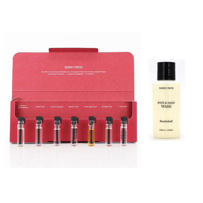 다니엘 트루스 바디워시 홀리데이 퓨어 오일퍼퓸 디스커버리 7종 세트, 1세트