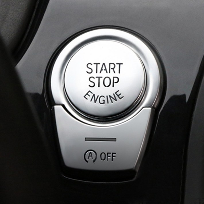 BMW 5시리즈 스타트 버튼 커버 10년부터17년까지 F10 호환 용품, 실버, 기타