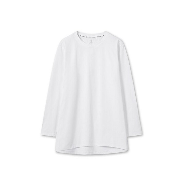 탑텐 밸런스 여성용 여성긴팔티 이너긴팔티 간절기긴팔 무지긴팔 라운드긴팔티 기본긴팔 무지 면긴팔 쭉티 슬리브 긴팔면티 실내복 이너티 긴팔티 루즈핏 MBF5TS2205오프화이트