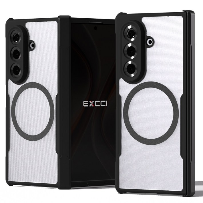 엑씨 파비스 힌지 보호 내장 맥세이프 호환 지문방지 무광 풀커버 휴대폰 케이스