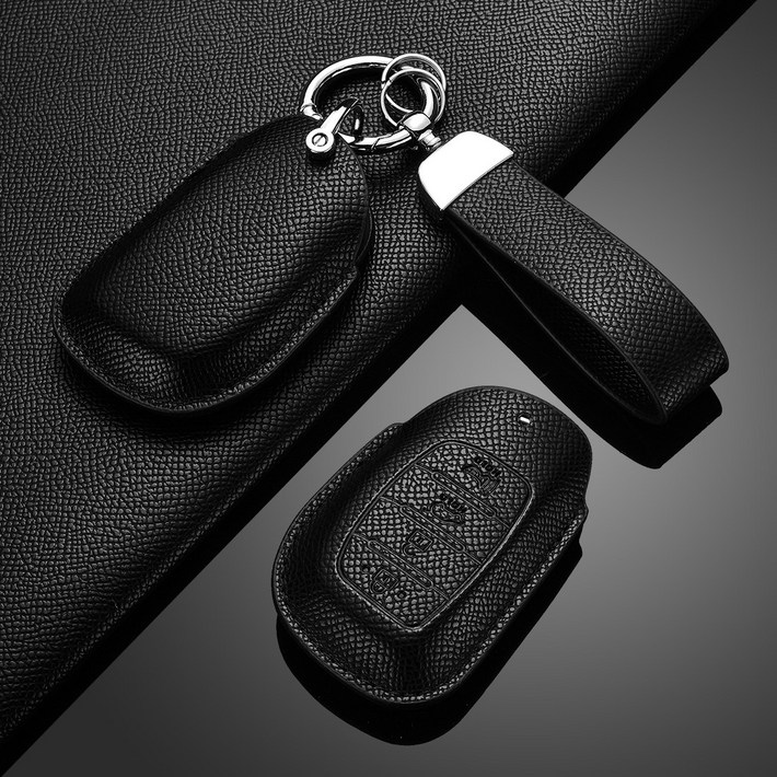 카로카 현대 호환 가죽 키케이스 키커버 아반떼 쏘나타 투싼 캐스퍼 아이오닉, 블랙, H2