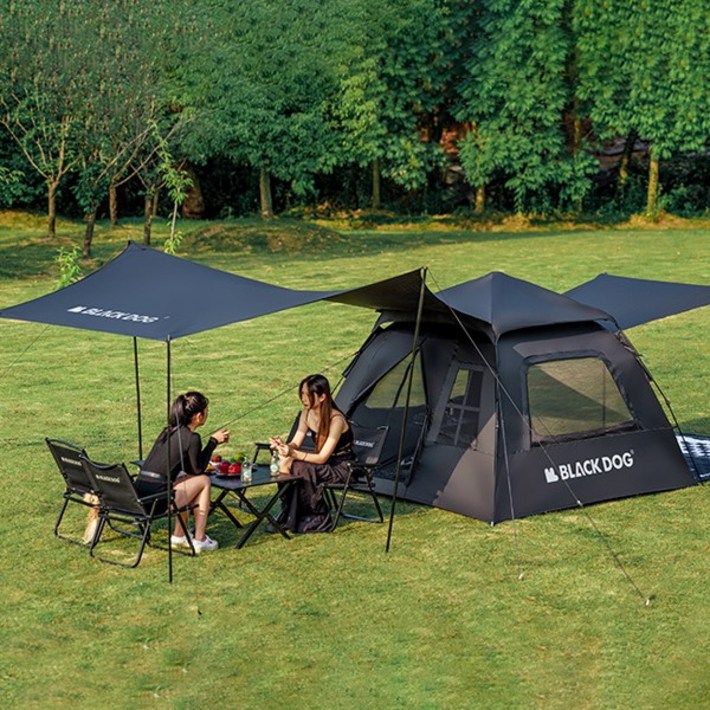블랙독 2.4 대형 리빙쉘 블랙코팅 원터치 오토 텐트 캠핑 그늘막 쉘터 팝업 텐트 CBD2450WS030