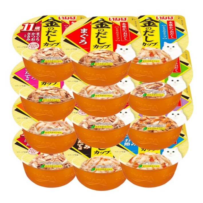 이나바 금빛육수 컵캔, 참치치어IMC134, 70g, 12개