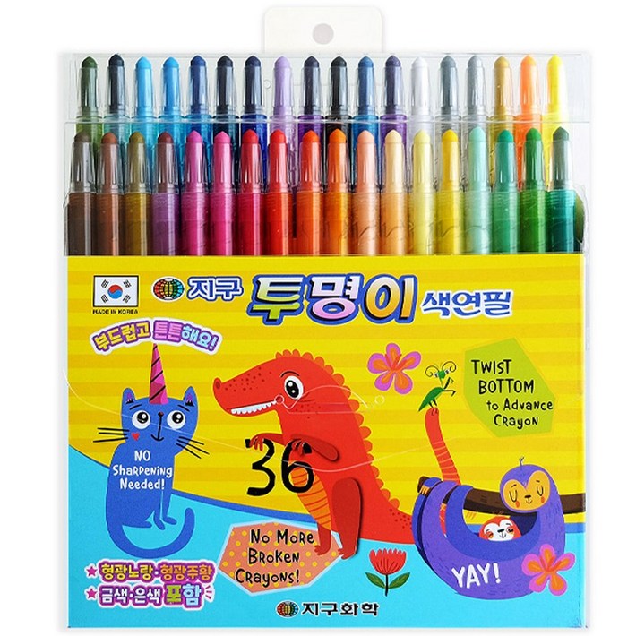지구화학 투명이 색연필, 1개, 36색 지구화학 투명이 색연필, 1개, 36색