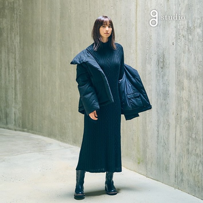 지스튜디오24FW 캐시미어 울혼방 펄 니트원피스 지스튜디오24FW 캐시미어 울혼방 펄 니트원피스