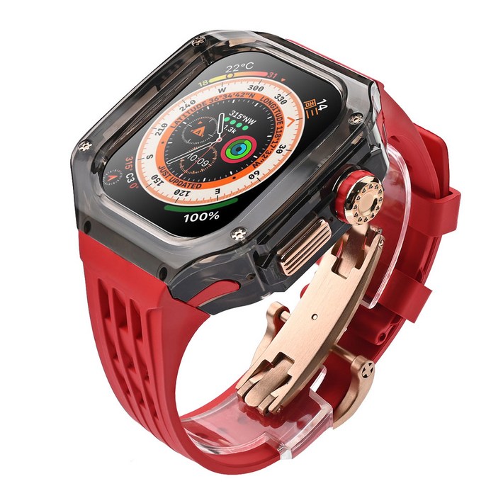 애플워치용 호환 일체형 스트랩 9 8 7 울트라모델 호환, 7번 색상, 1개