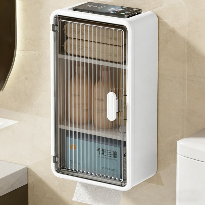 다기능 무타공 화장실 벽 부착형 선반 수납장 정리함 YSSNG01