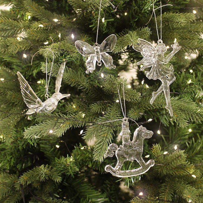 해피인어스 아크릴 동화 오너먼트 세트 12p, 1세트, 투명