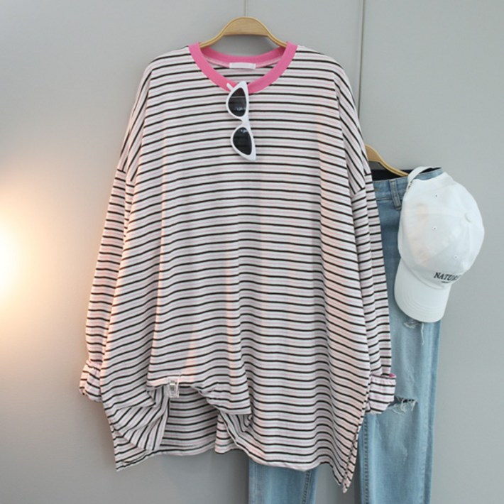 달콩 빅사이즈 루즈핏 맨투맨 봄신상 커플룩 쏠라단가라빅오버핏롱티