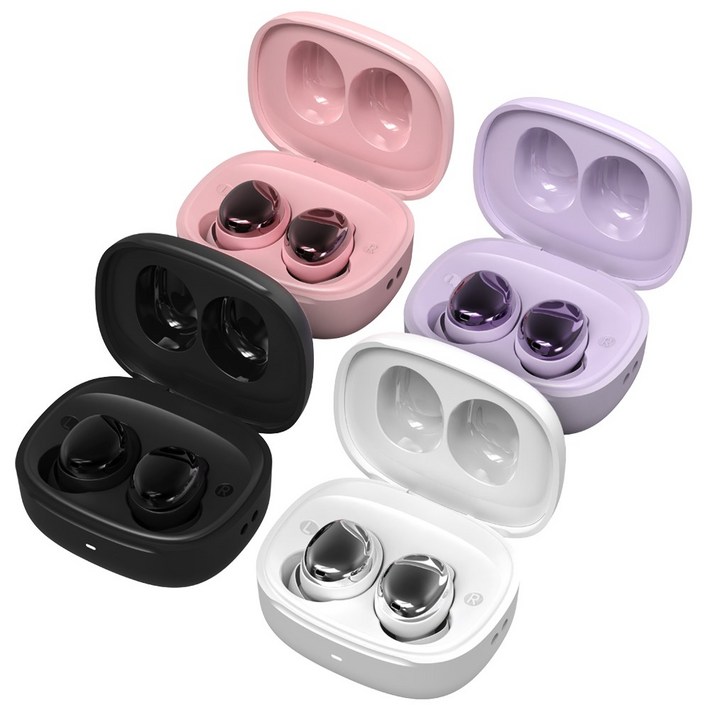 로랜텍 초미니 파스텔 커널형 버즈 무선 블루투스 이어폰, 퍼플, RSMR520