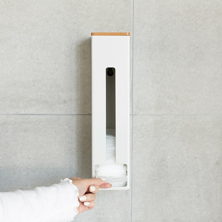 벽걸이 수납함 비닐봉지 디스펜서 종량제 봉투 정리함, 1개