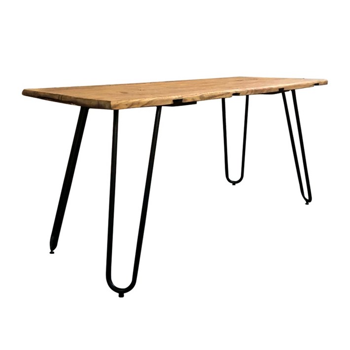 고재 테이블 원목 티크 다이닝 느릅 오래된 나무 빈티지 철재 다리 식탁, 길이 120 폭 45 높이 73 4