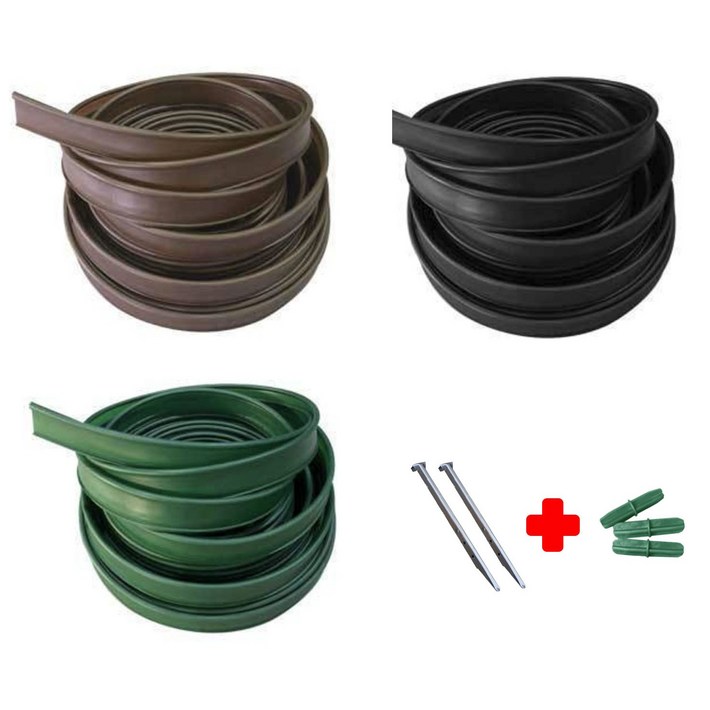 가든럽 잔디 엣지 9cm, 14cm 잔듸 화단 분리대 경계 정리 가든 정원 마당 테두리 울타리, 그린