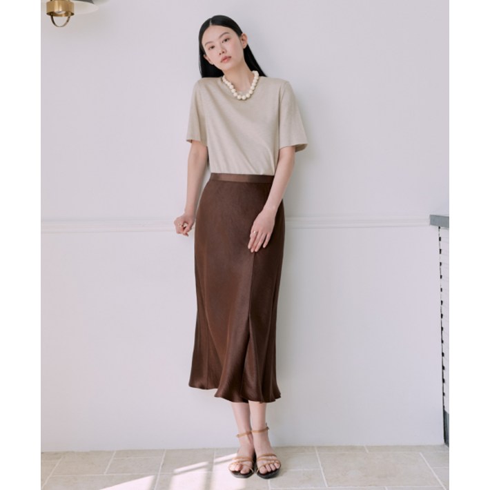 더엣지 THEATG 아세테이트 슬릿 스커트 2054483223 422702