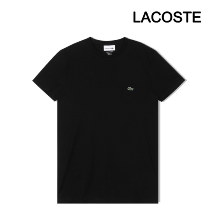 매장정품 라코스테 LACOSTE 반팔티셔츠 크루넥 기본티 블랙 TH6709031 1526409