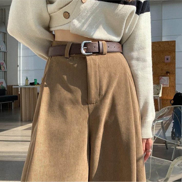 코듀로이팬츠 핀턱와이드팬츠 골덴바지